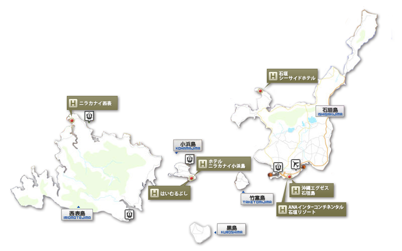 石垣島・八重山ホテル地図