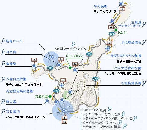 石垣島ドライブマップ